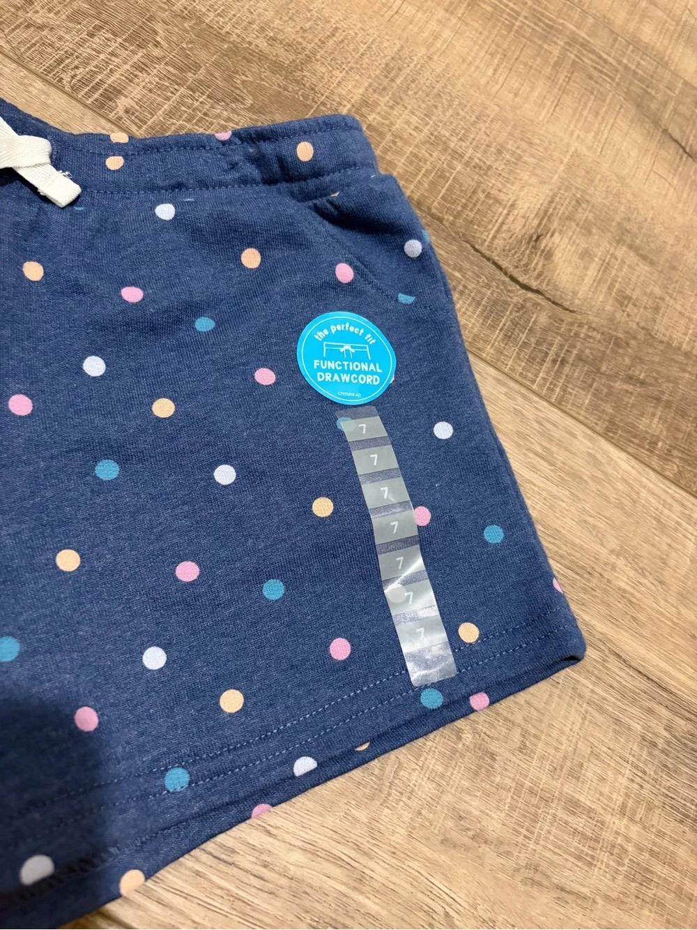 Carter's Navy Polka Dot Shorts with White Tie